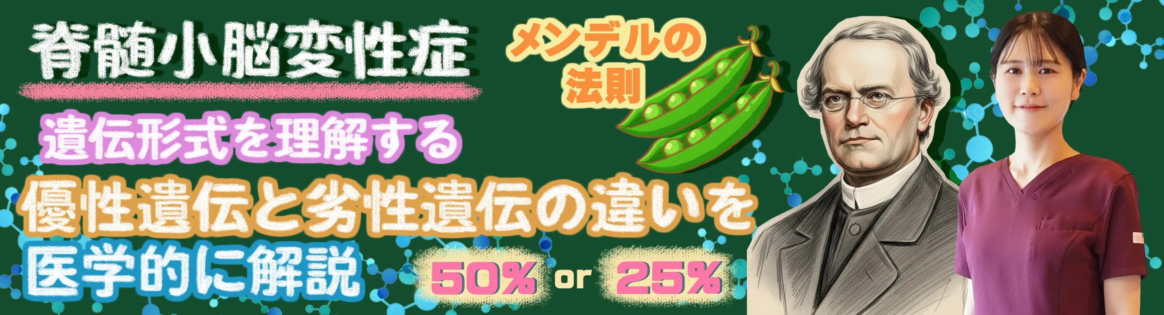 脊髄小脳変性症｜優性遺伝と劣性遺伝の違いは？遺伝のメカニズムを詳しく解説